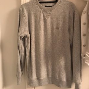 stussy grey crewneck. men’s small women’s medium.